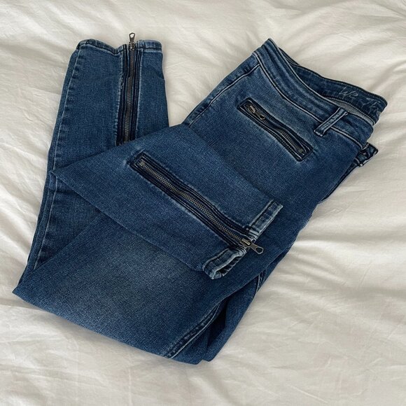 Free People / We The Free Baltic Blue Jeans Mid-rise - Picture 2 of 10